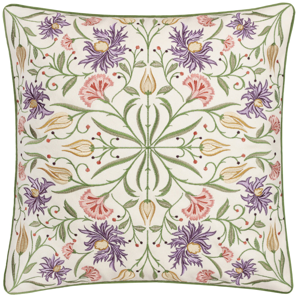 Tilda Embroidered Floral Cushion Multicolour