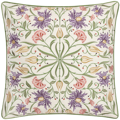 Floral Multi Cushions - Tilda Embroidered Floral Cushion Cover Multicolour Wylder Nature