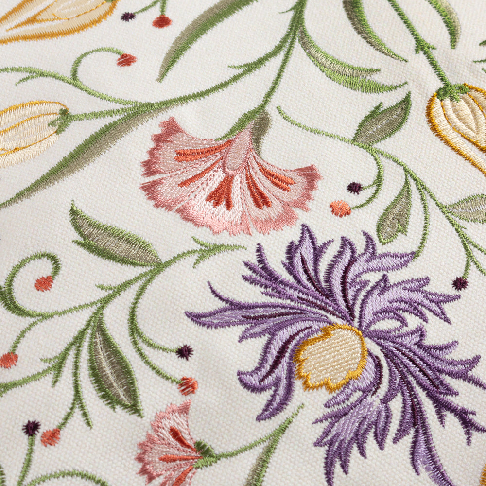 Tilda Embroidered Floral Cushion Multicolour