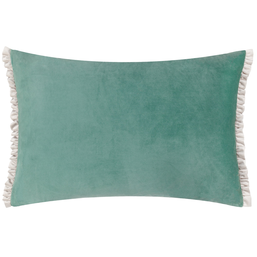 Tilly Velvet Cushion Duck Egg Blue/Pumice