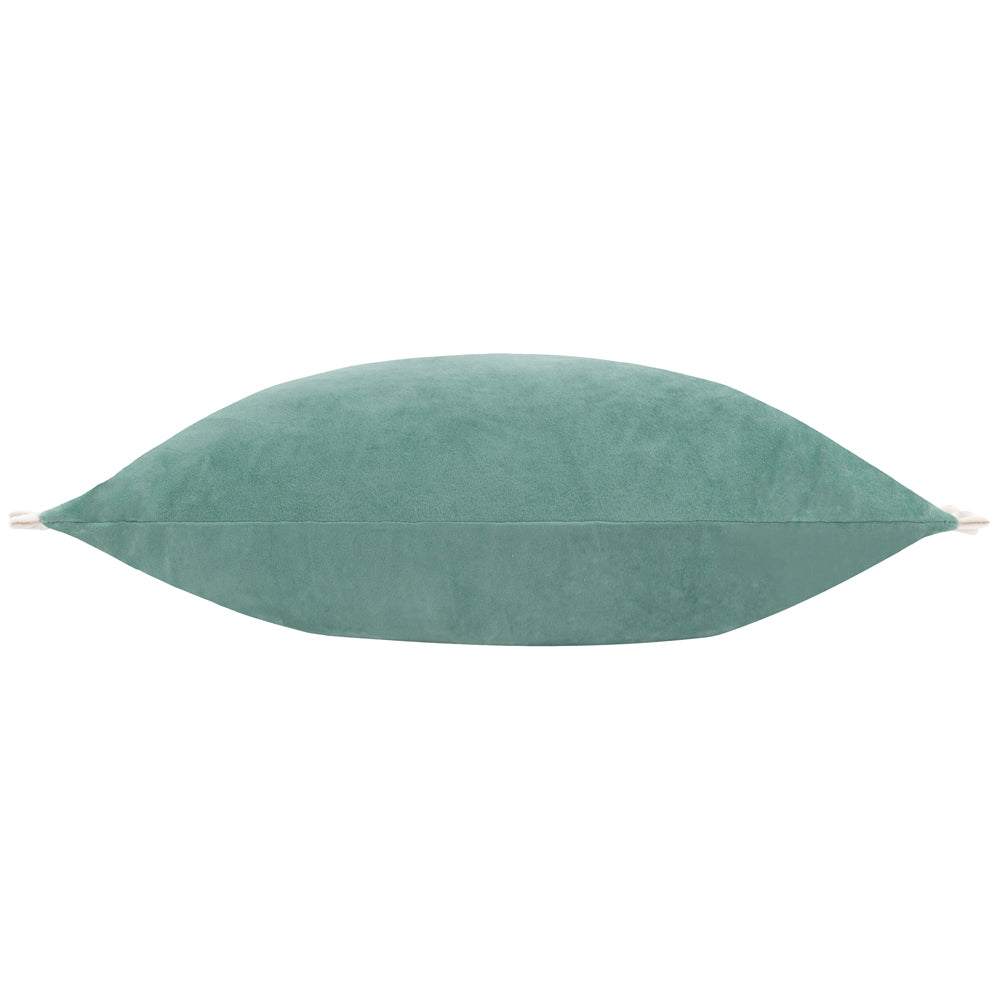 Tilly Velvet Cushion Duck Egg Blue/Pumice