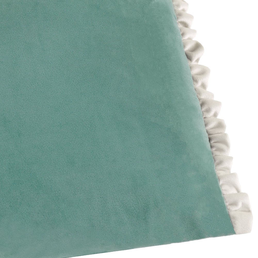 Tilly Velvet Cushion Duck Egg Blue/Pumice