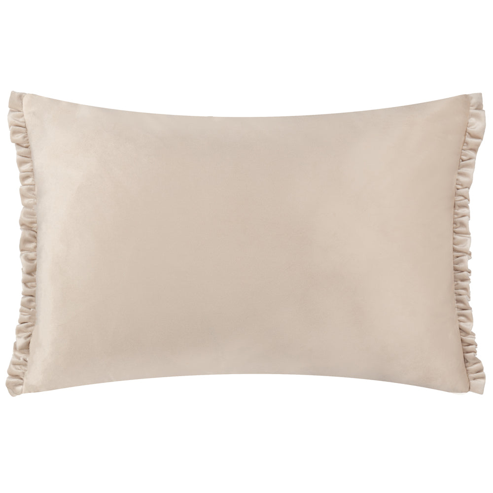 Tilly Velvet Cushion Oyster/Lace
