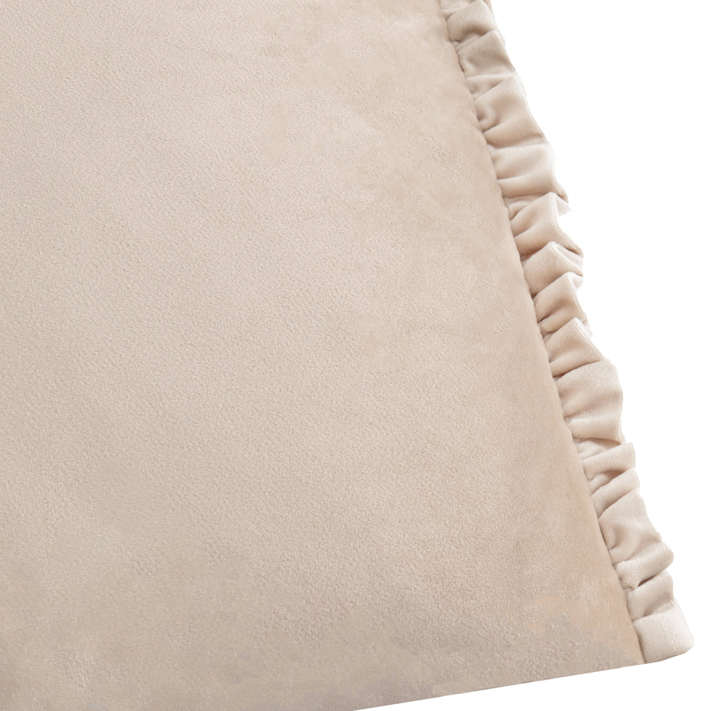 Tilly Velvet Cushion Oyster/Lace