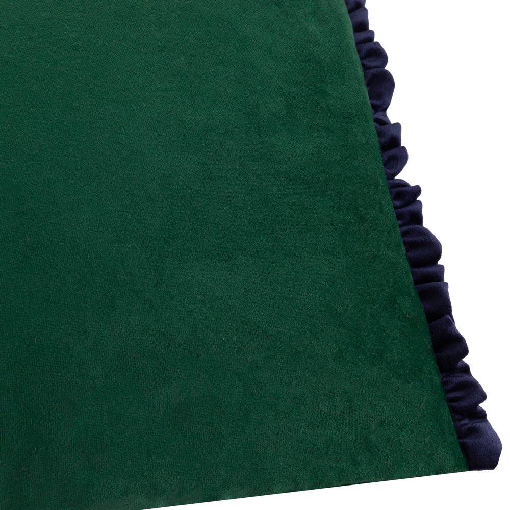 Tilly Velvet Cushion Pine/Navy