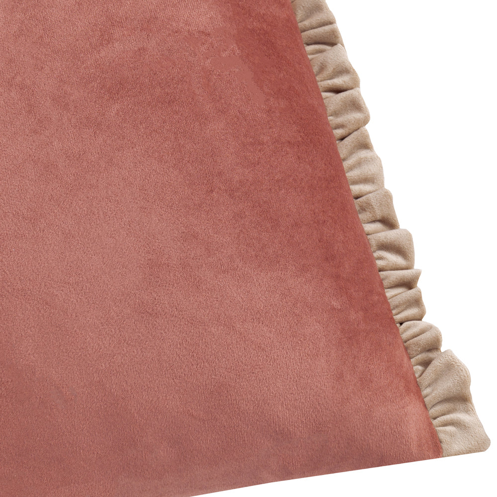 Tilly Velvet Cushion Poached Pear/Shell