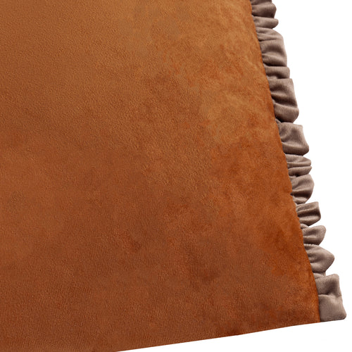 Plain Orange Cushions - Tilly Velvet Cushion Cover Rust/Mink Wylder