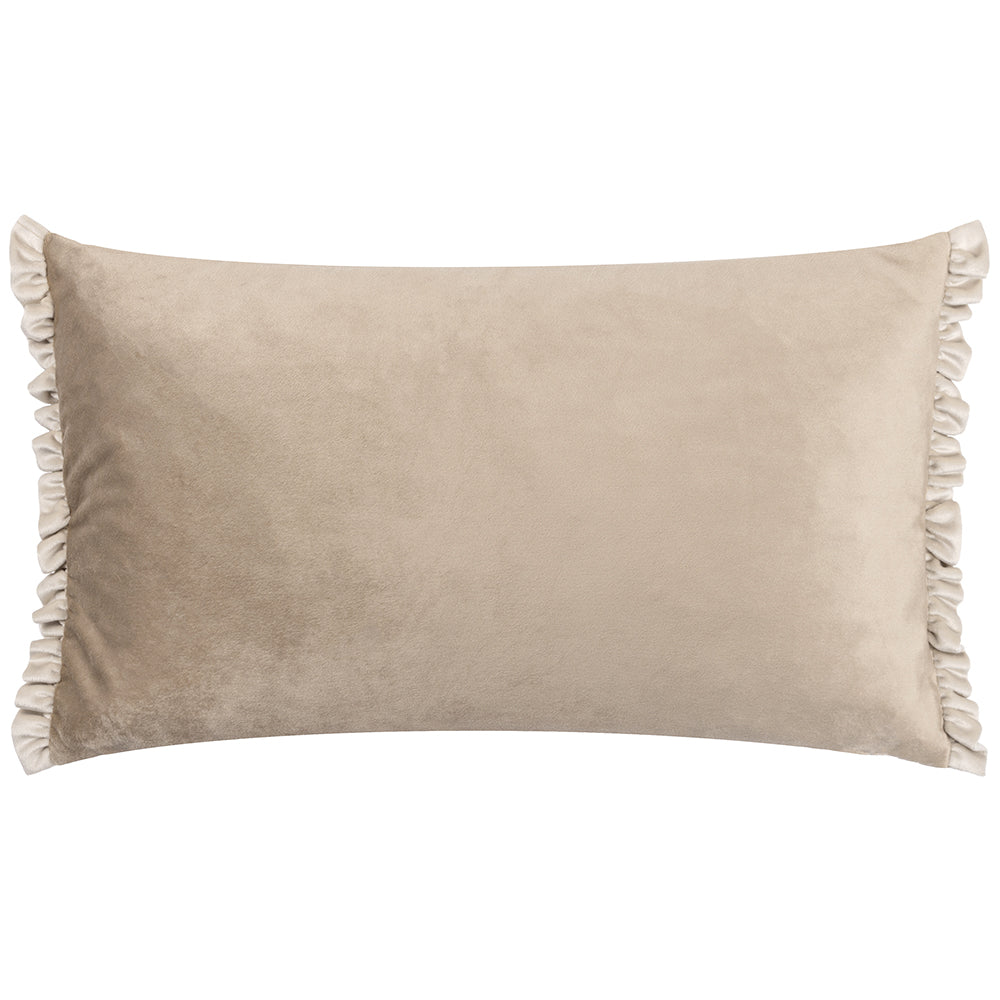 Tilly Velvet Reversible Cushion Oyster/Lace