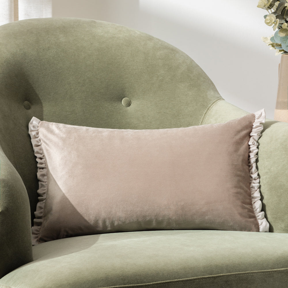 Plain Beige Cushions - Tilly  Cushion Cover Oyster/Lace Wylder