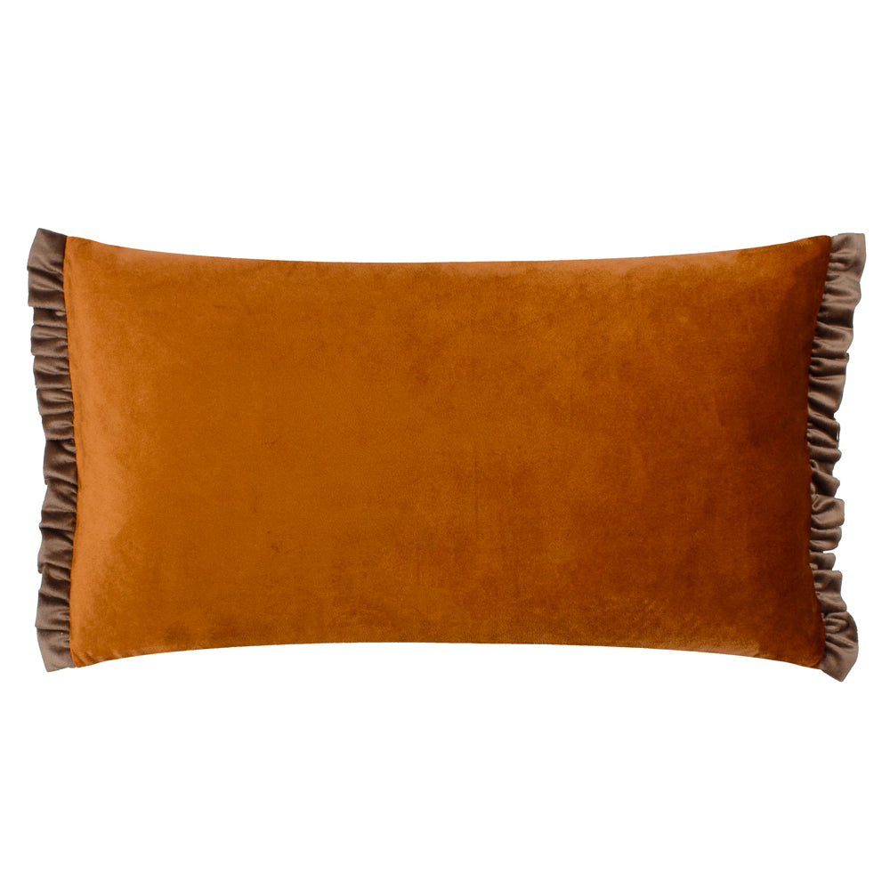 Tilly Velvet Reversible Cushion Rust/Mink