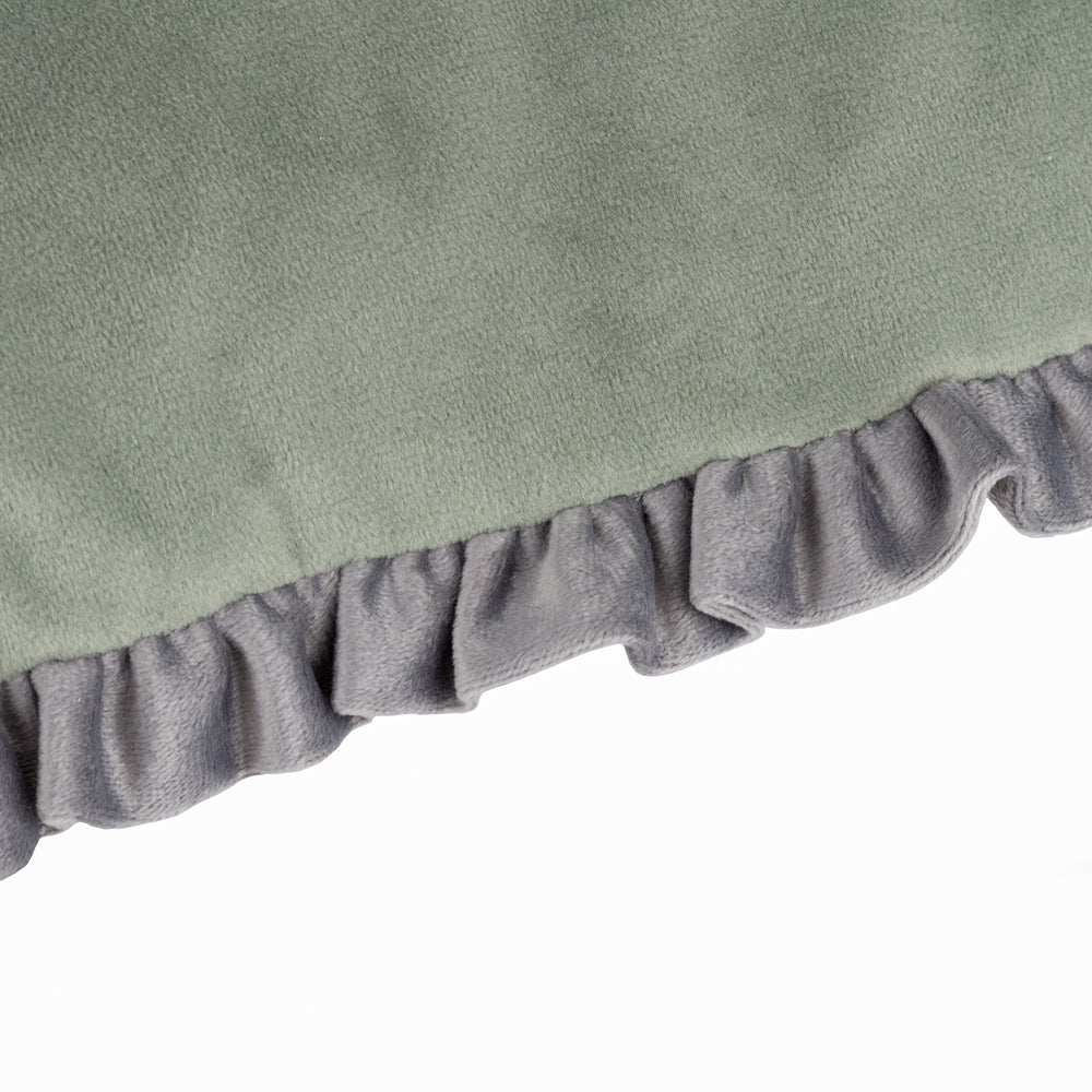 Tilly Velvet Reversible Cushion Sage/Grey