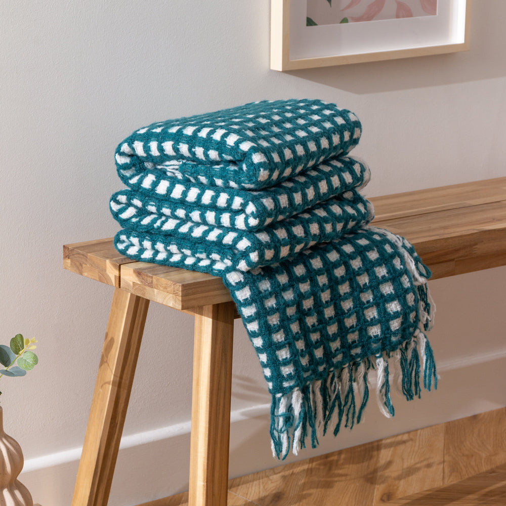 Plain Blue Throws - Toasty  Throw Teal furn.