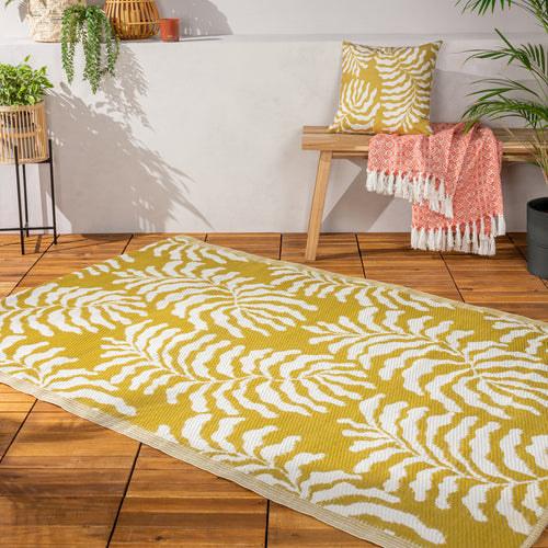 Jungle Yellow Rugs - Tocorico 120x180cm Outdoor 100% Recycled Rug Mustard furn.