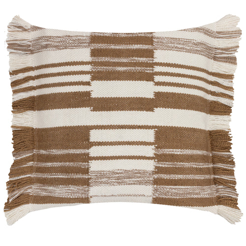 Striped Orange Cushions - Torode Woven Cushion Cover Baked Earth Yard