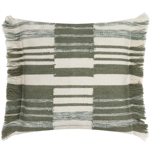 Striped Green Cushions - Torode Woven Cushion Cover Sage Yard