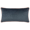 Paoletti Torto Rectangular Opulent Velvet Cushion Cover in Blue/Blush