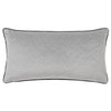 Paoletti Torto Rectangular Opulent Velvet Cushion Cover in Silver/Charcoal