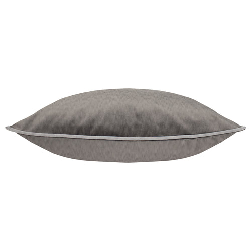Plain Grey Cushions - Torto Opulent Velvet Cushion Cover Charcoal/Silver Paoletti