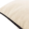 Paoletti Torto Opulent Velvet Cushion Cover in Ivory/Black
