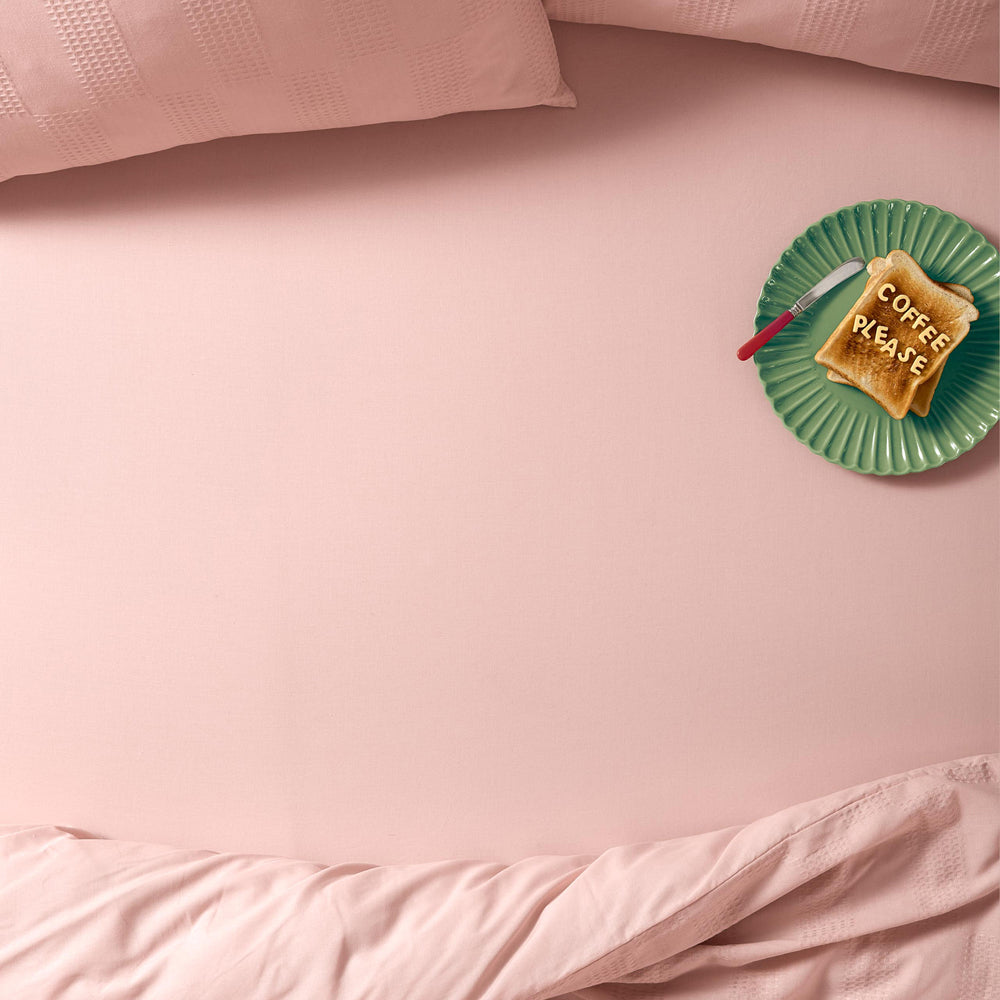 The Plain One Fitted Bed Sheet Pink