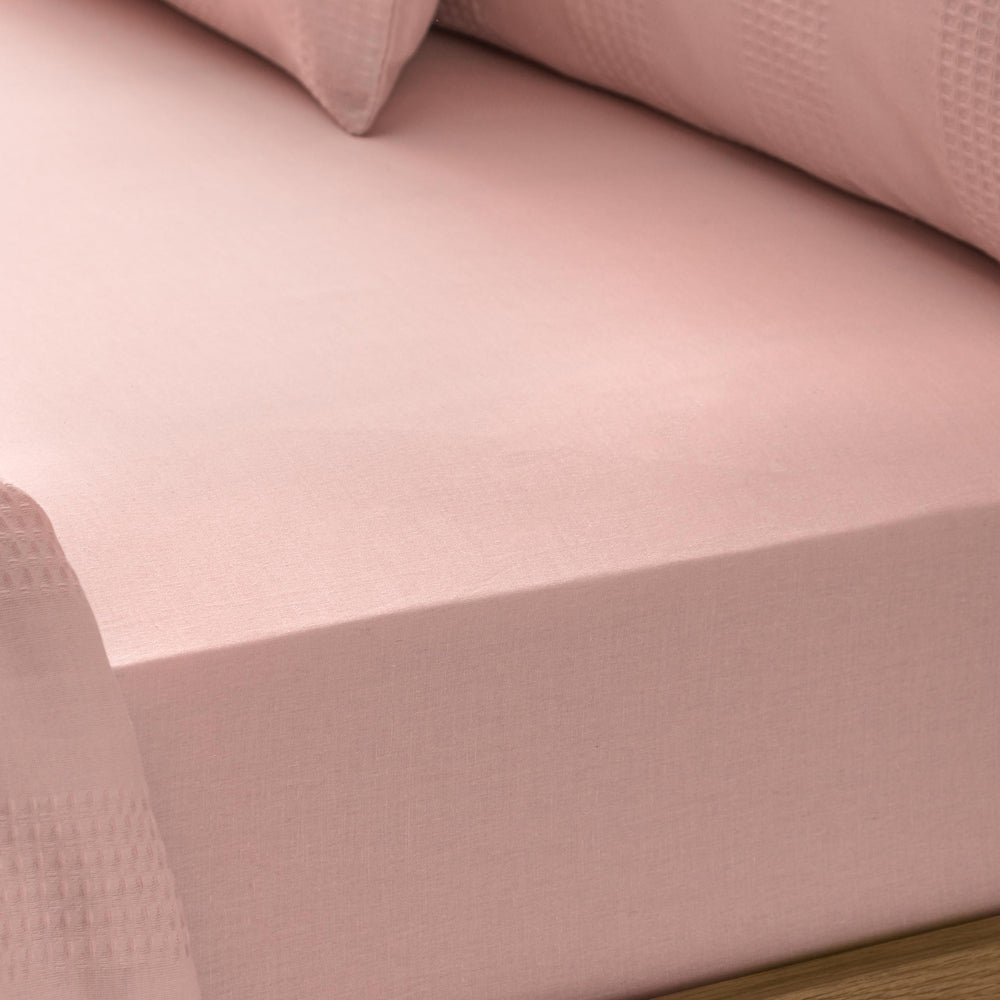 The Plain One Fitted Bed Sheet Pink