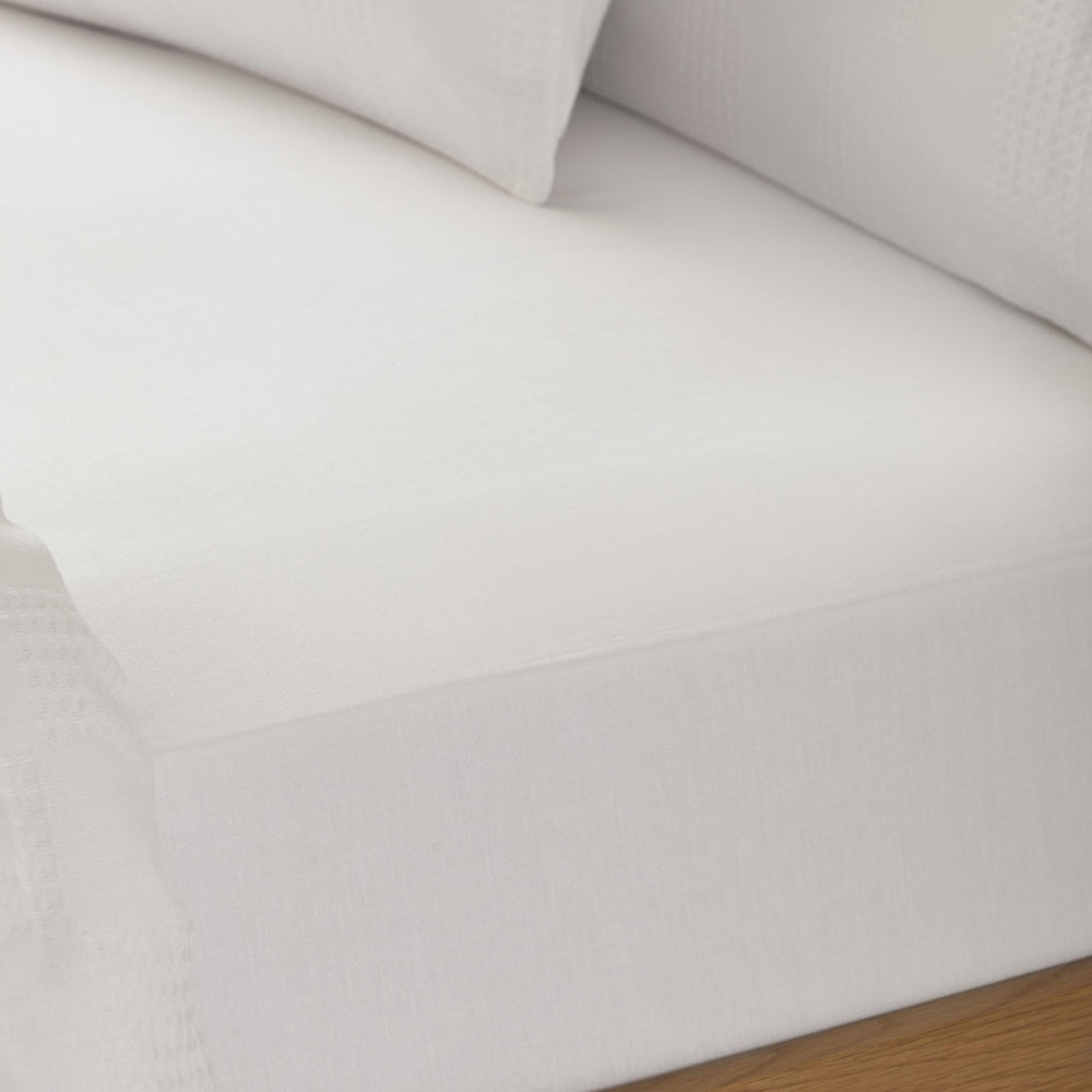 The Plain One Fitted Bed Sheet White