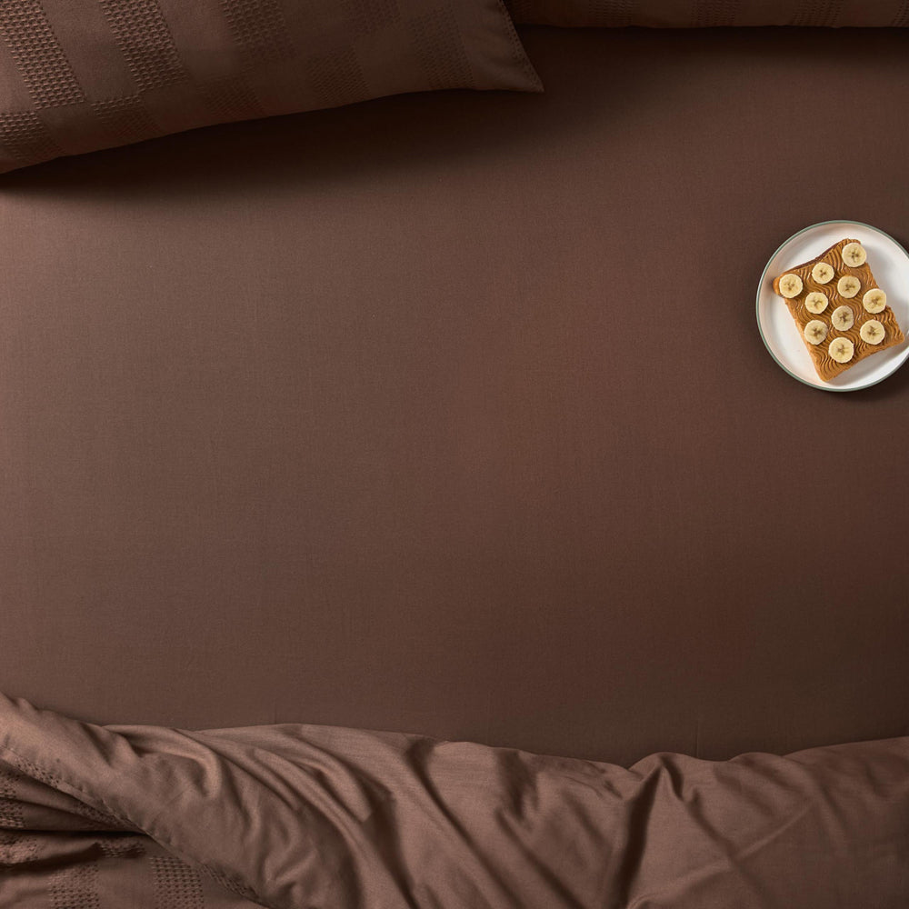 The Plain One Fitted Bed Sheet Chocolate