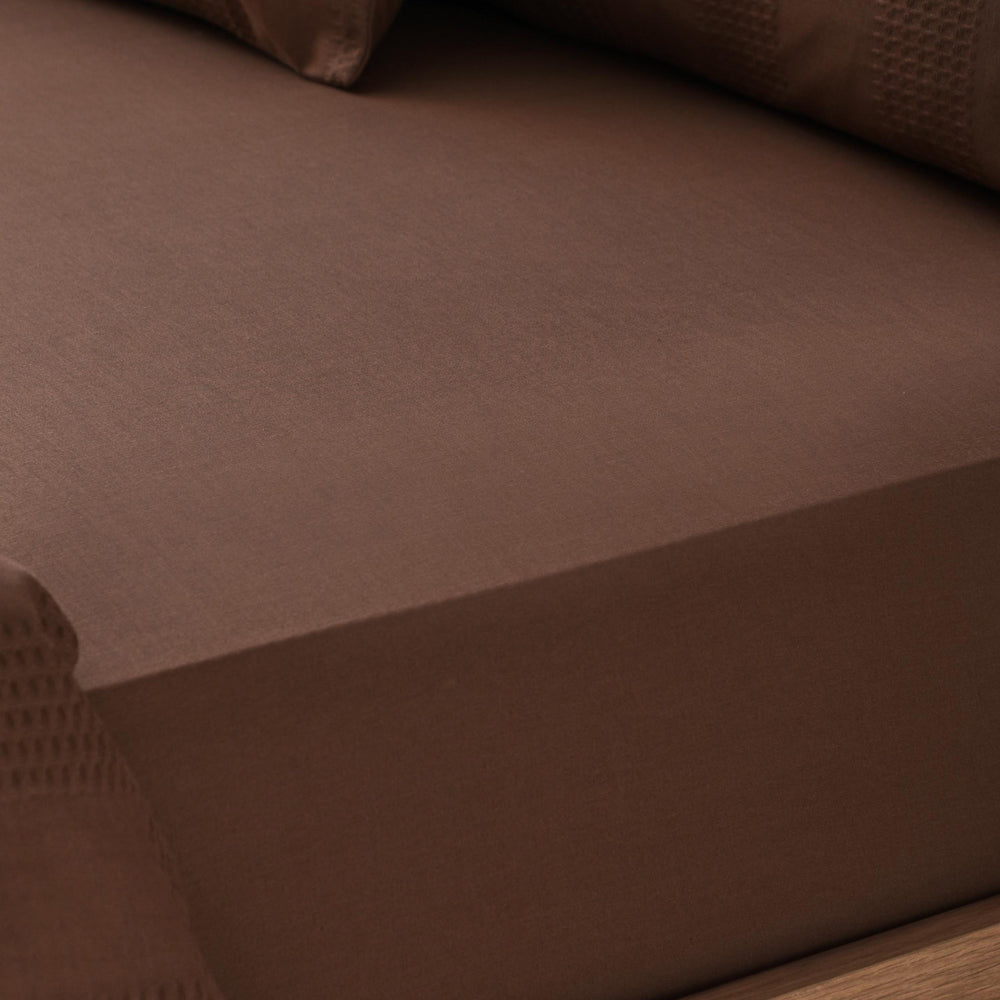 The Plain One Fitted Bed Sheet Chocolate