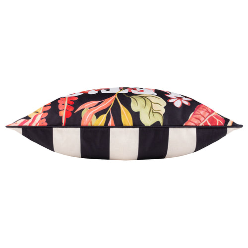 Tropical Bloom Lost Outdoor Cushion Black