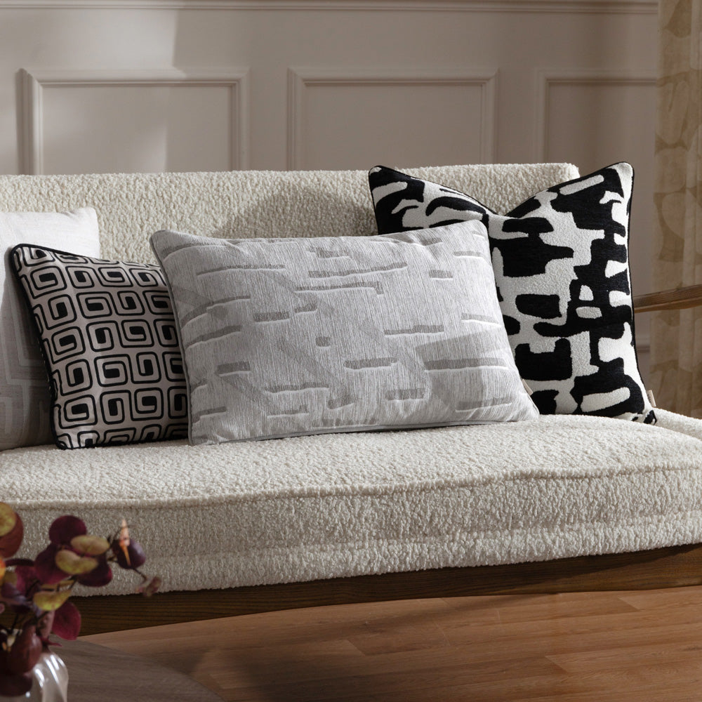 Tresse Jacquard Cushion Glacier Grey