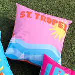 Evans Lichfield Tropez Outdoor Cushion Cover in Hot Pink