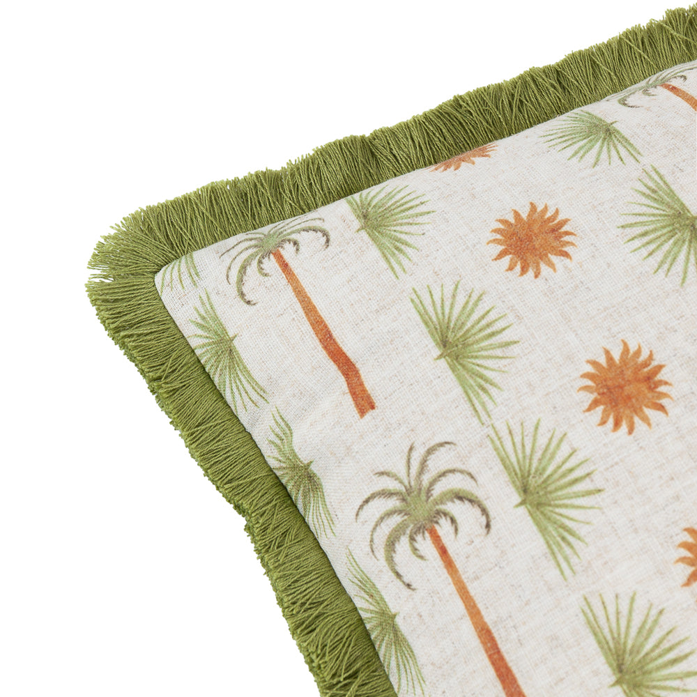 Tropicala Palm Printed Cushion Multicolour