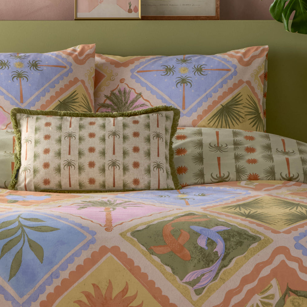 Tropicala Palm Printed Cushion Multicolour