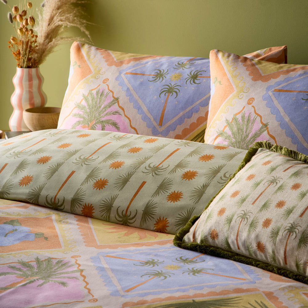Tropicala Palm Printed Cushion Multicolour
