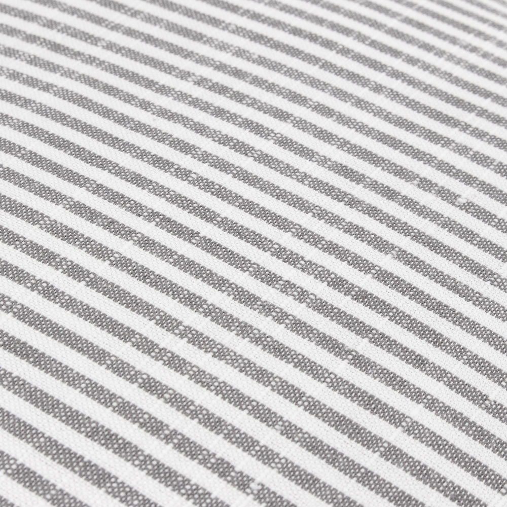 Truro Striped 100% Cotton Cushion Grey