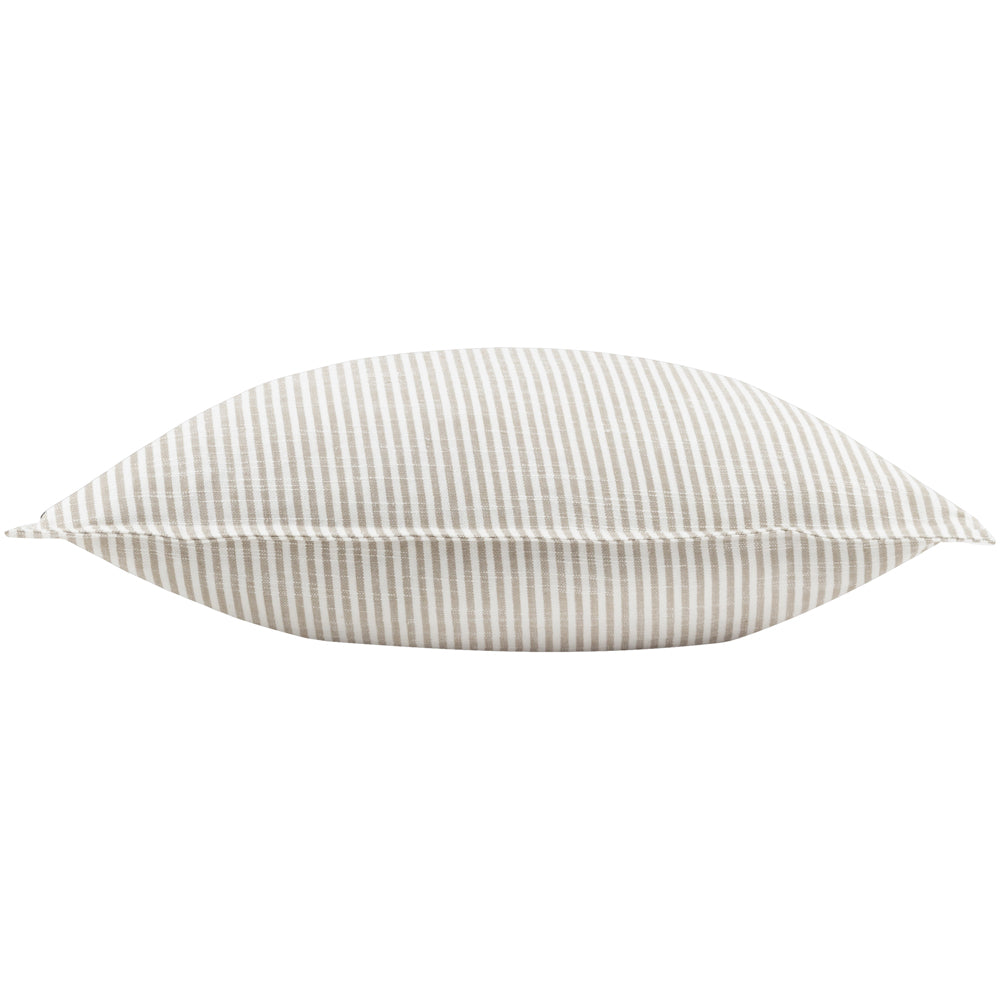 Truro Striped 100% Cotton Cushion Natural