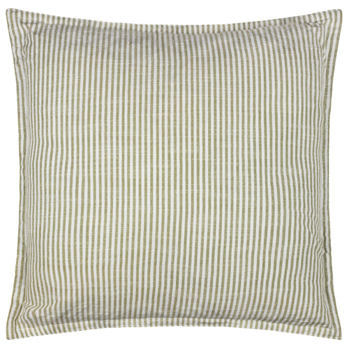 Truro Striped 100% Cotton Cushion Moss