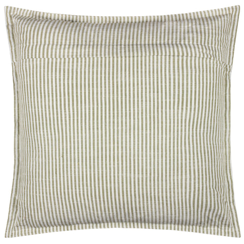 Truro Striped 100% Cotton Cushion Moss