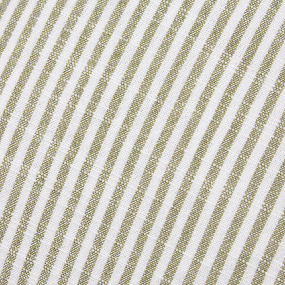 Truro Striped 100% Cotton Cushion Moss