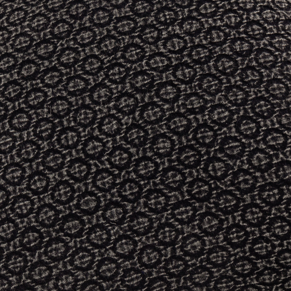 Tryfan Textured Cotton Cushion Black