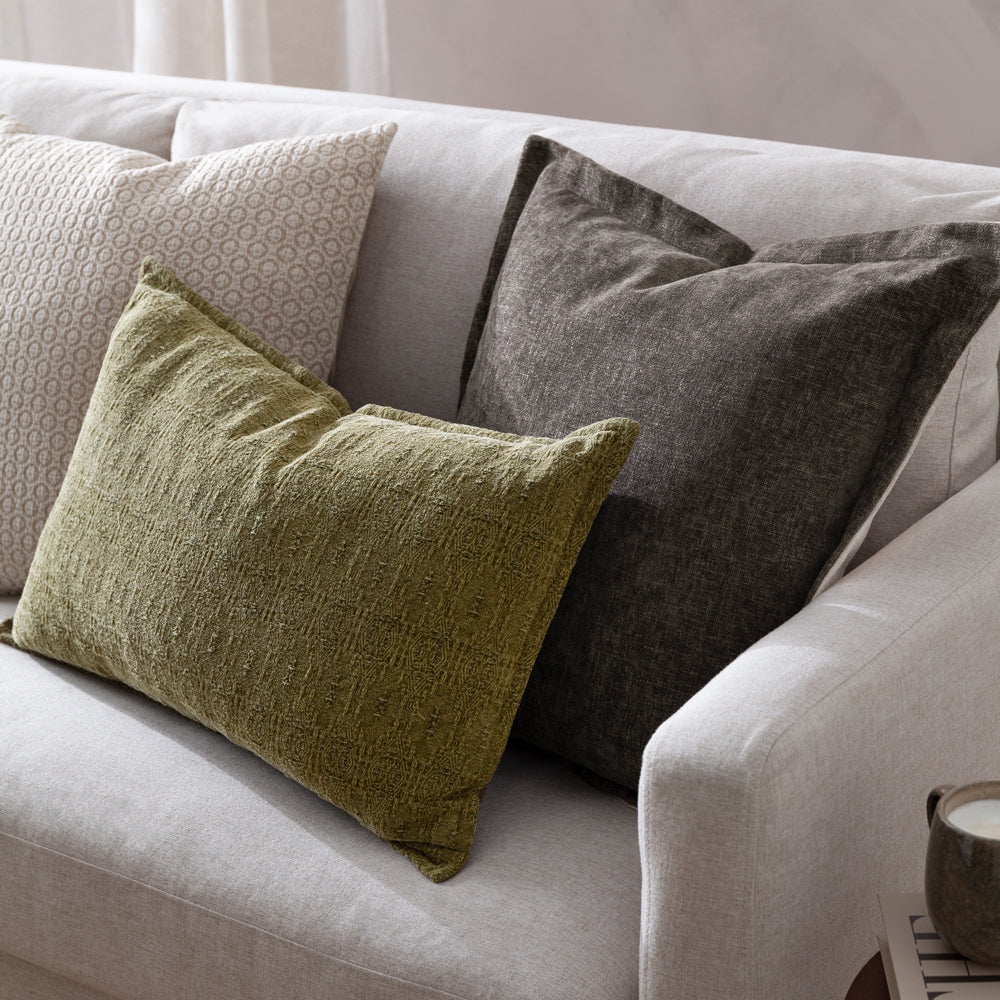 Tryfan Textured Cotton Cushion Natural