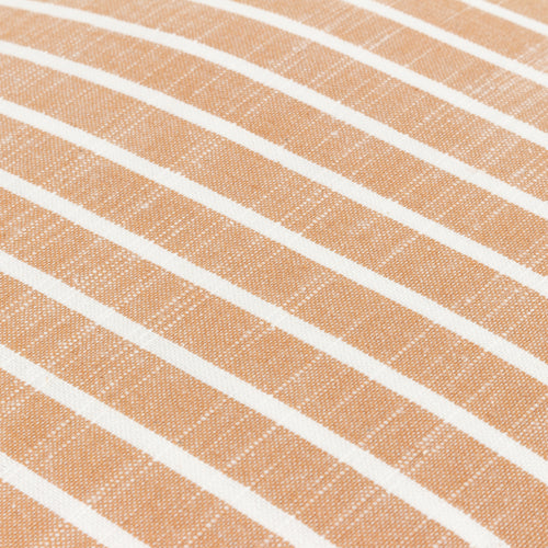 Striped Orange Cushions - Tala Stripe Reversible Cushion Cover Pecan Yard