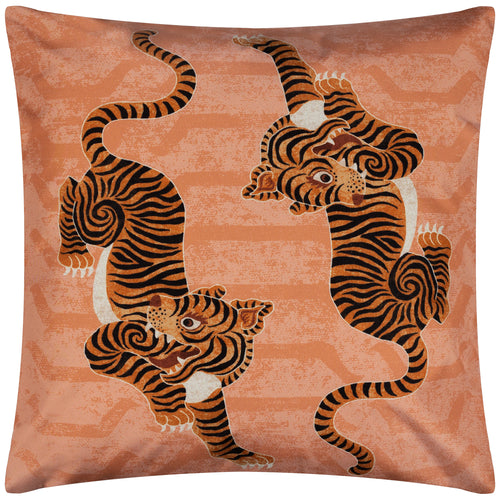 Animal Orange Cushions - Tibetan Tiger Outdoor Cushion Cover Coral furn.