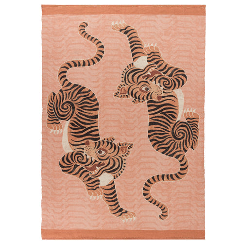 Animal Pink Rugs - Tibetan Tiger 120x170cm Indoor/Outdoor Rug Coral furn.