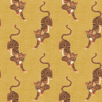 Global Yellow Wallpaper - Tibetan Tiger  Wallpaper Sample Mustard furn.