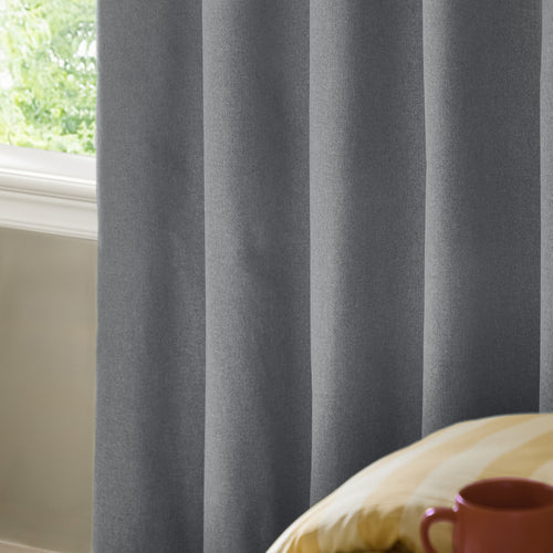 The Ultimate Blackout Textured Woven Eyelet Curtains Denim
