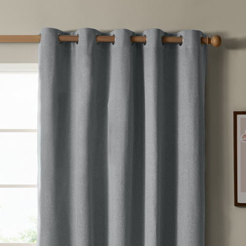 The Ultimate Blackout Textured Woven Eyelet Curtains Denim