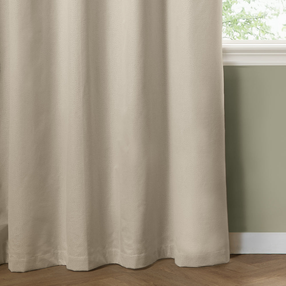 The Ultimate Blackout Textured Woven Eyelet Curtains Ecru