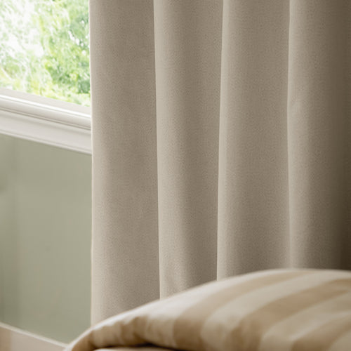 The Ultimate Blackout Textured Woven Eyelet Curtains Ecru