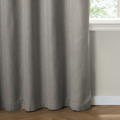The Ultimate Blackout Textured Woven Eyelet Curtains Grey